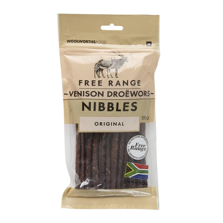Original Free Range Venison Dro&euml;wors Nibbles 150 g offers at R 104,99 in Woolworths