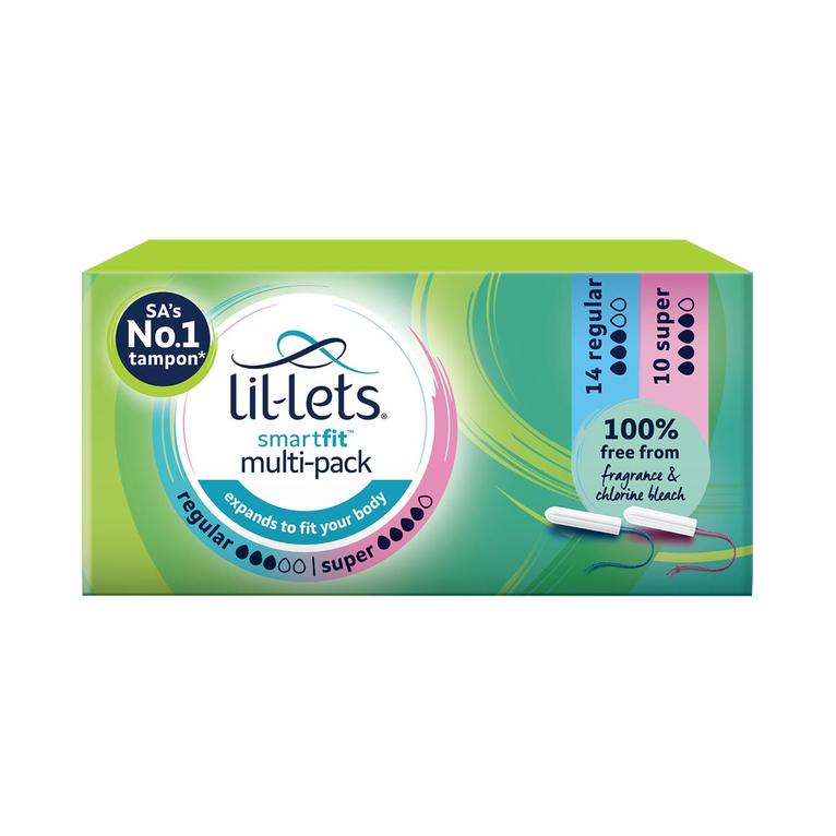 Lil-lets Smartfit Multipack Tampons 24 Pcs offers at R 75,99 in Woolworths
