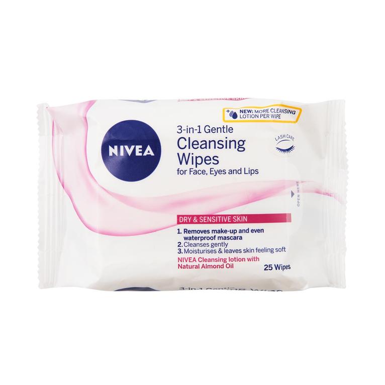 Nivea 3-In-1 Gentle Cleansing Facial Wipes 25 pk offers at R 54,99 in Woolworths