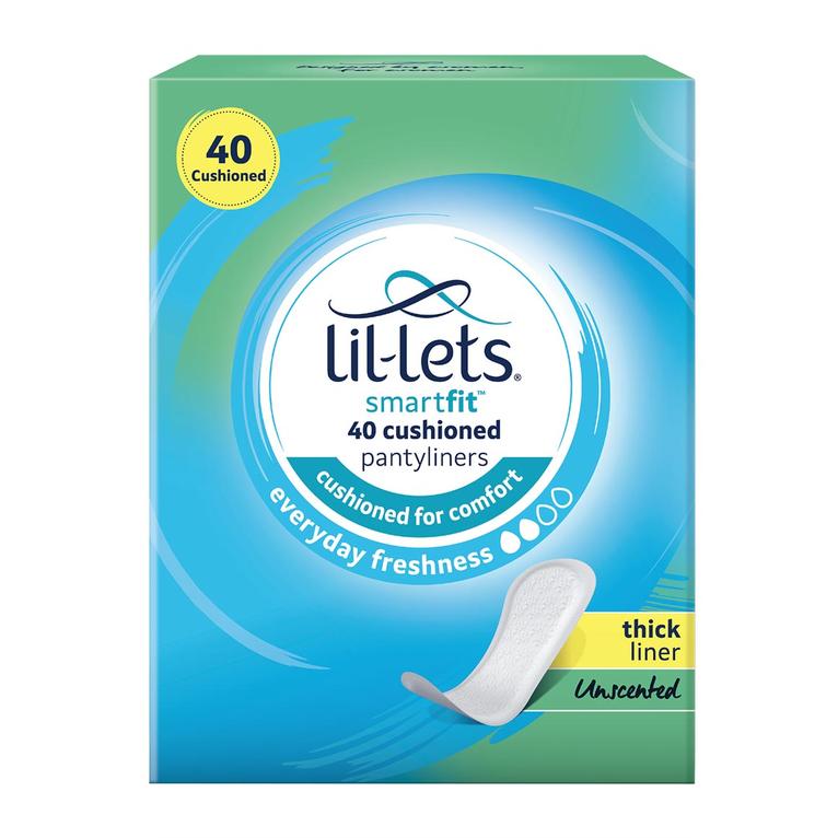 Lil-lets Smartfit Cushioned Unscented Pantyliners 40 pk offers at R 34,99 in Woolworths