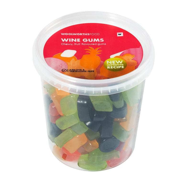 Wine Gums Bulk Tub 600 g offers at R 99,99 in Woolworths