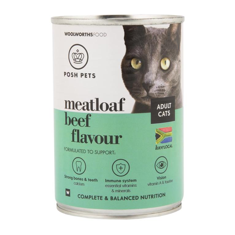Posh Pets Meatloaf Beef Flavoured Cat Food 385 g offers at R 25,99 in Woolworths