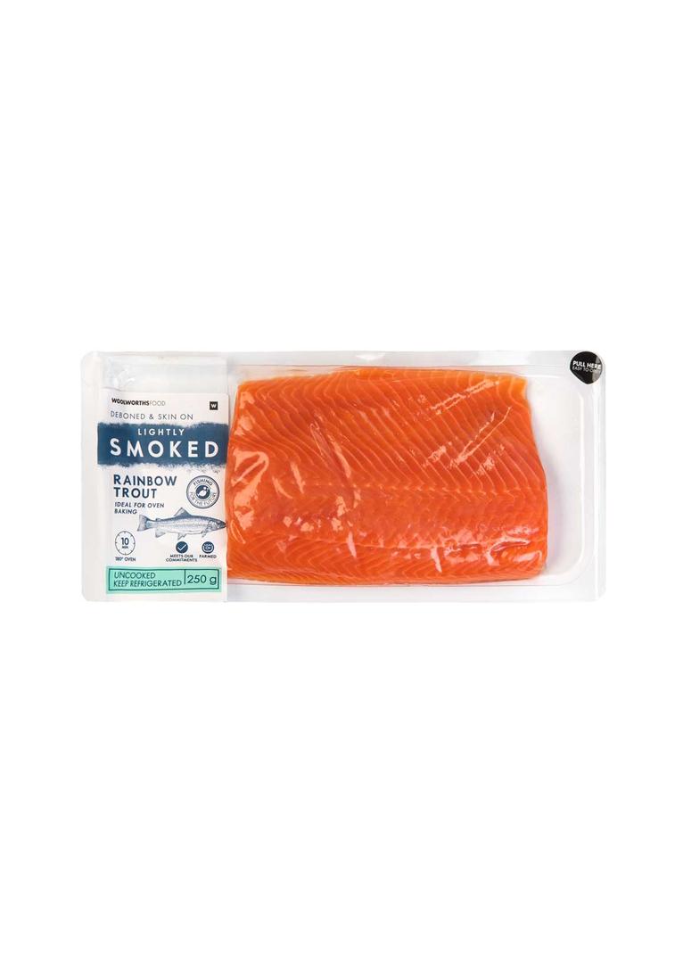 Lightly Smoked Rainbow Trout 250 g offers at R 149,99 in Woolworths