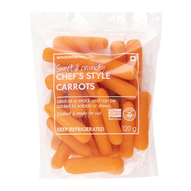Chef's Style Baby Carrots 120 g offers at R 17,99 in Woolworths