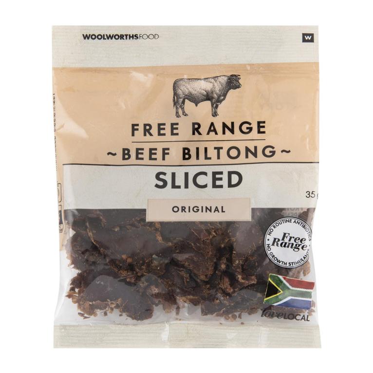 Original Free Range Sliced Beef Biltong 35 g offers at R 29,99 in Woolworths