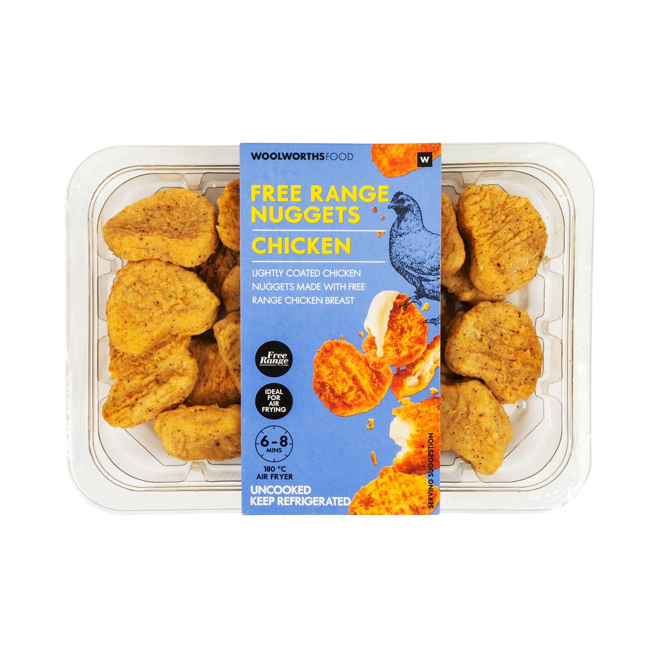 Free Range Crumbed Chicken Nuggets Avg 400 g offers at R 82 in Woolworths