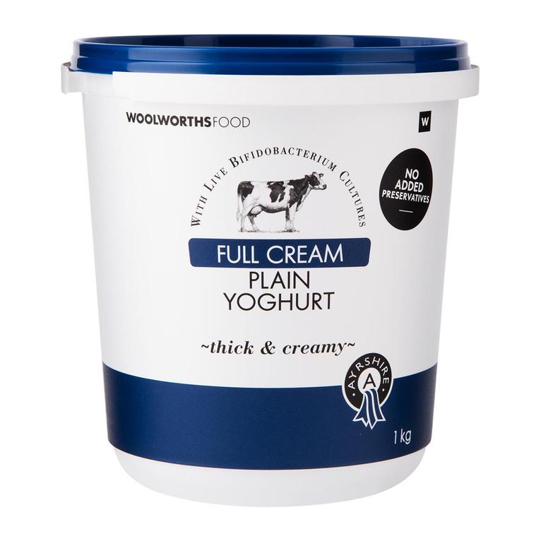 Full Cream Ayrshire Plain Yoghurt 1 kg offers at R 47,99 in Woolworths