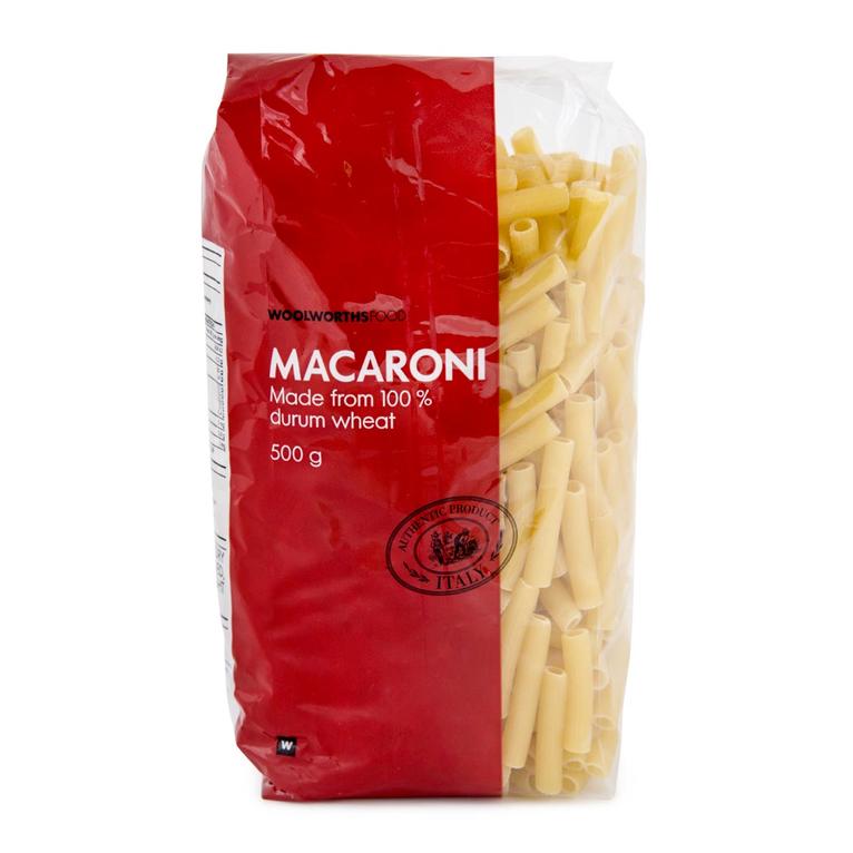 Macaroni 500 g offers at R 22,99 in Woolworths