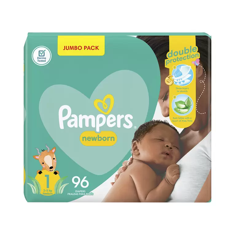 Pampers Baby Dry Newborn Size 1 (2- 5 kg) Nappies 96 pk offers at R 339,99 in Woolworths