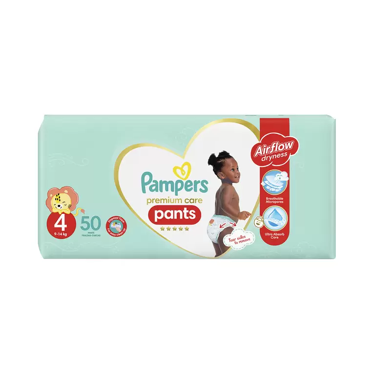 Pampers Premium Care Pants No.4 (9 - 14 kg) 50 pk offers at R 349,99 in Woolworths