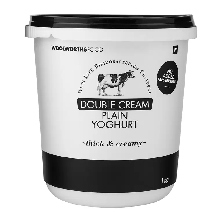 Double Cream Plain Yoghurt 1 kg offers at R 52,99 in Woolworths