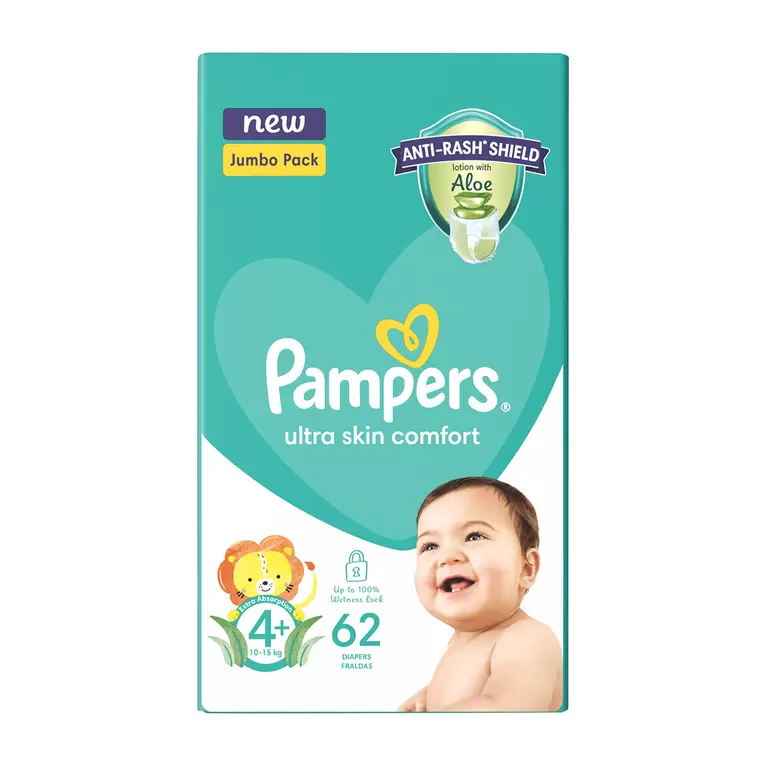 Pampers Baby Dry Size 4+ (10 - 16 kg) Nappies 62 pk offers at R 339,99 in Woolworths