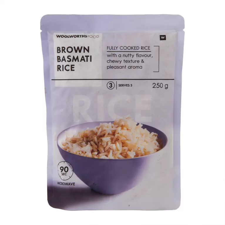 Fully Cooked Brown Basmati Rice 250 g offers at R 34,99 in Woolworths