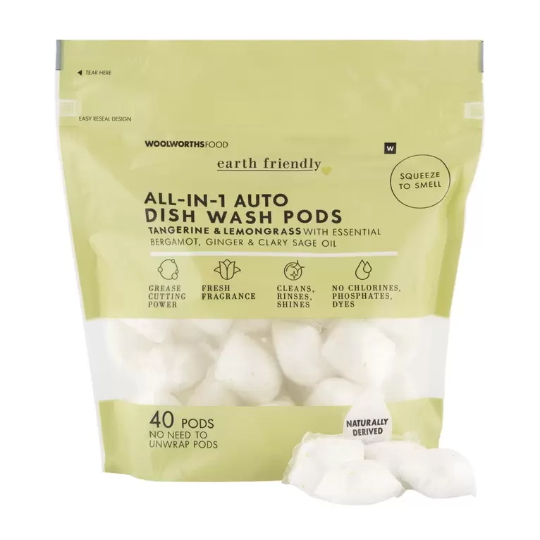 Earth Friendly All-in-1 Auto Dish Wash Pods 40 pk offers at R 299,99 in Woolworths