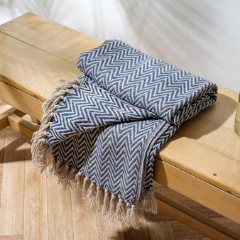 Cotton Bay Zig Zag Throw - Royal Blue offers at R 99 in Whitehouse