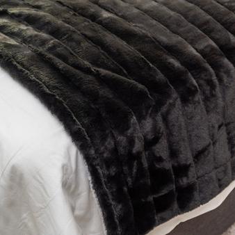 Faux Fur Rabbit Throw- Jacquard Slate offers at R 599 in Whitehouse