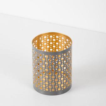 Metal Candle Holder - Grey/Gold offers at R 97 in Whitehouse