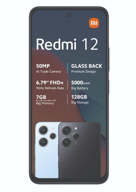 Xiaomi Redmi 12 128GB DS (Top Up) - RED Core 600MB 50min TopUp offers at R 369 in Vodacom
