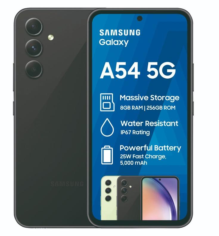 Samsung Galaxy A54 5G 256GB DS + Samsung Galaxy Tab A9 64GB - RED Core 650MB 50min offers at R 549 in Vodacom