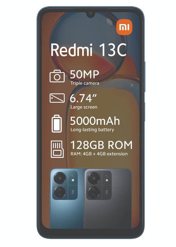 Xiaomi Redmi 13C 128GB DS + Xiaomi Redmi 13C 128GB DS - RED Core 650MB 50min offers at R 379 in Vodacom