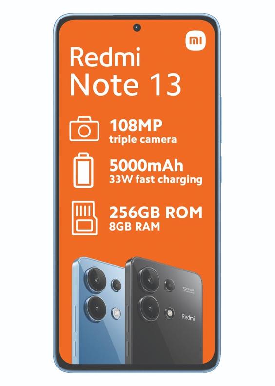 Xiaomi Redmi 13C 128GB DS + Xiaomi Redmi Note 13 256GB DS - RED Core 650MB 50min offers at R 499 in Vodacom