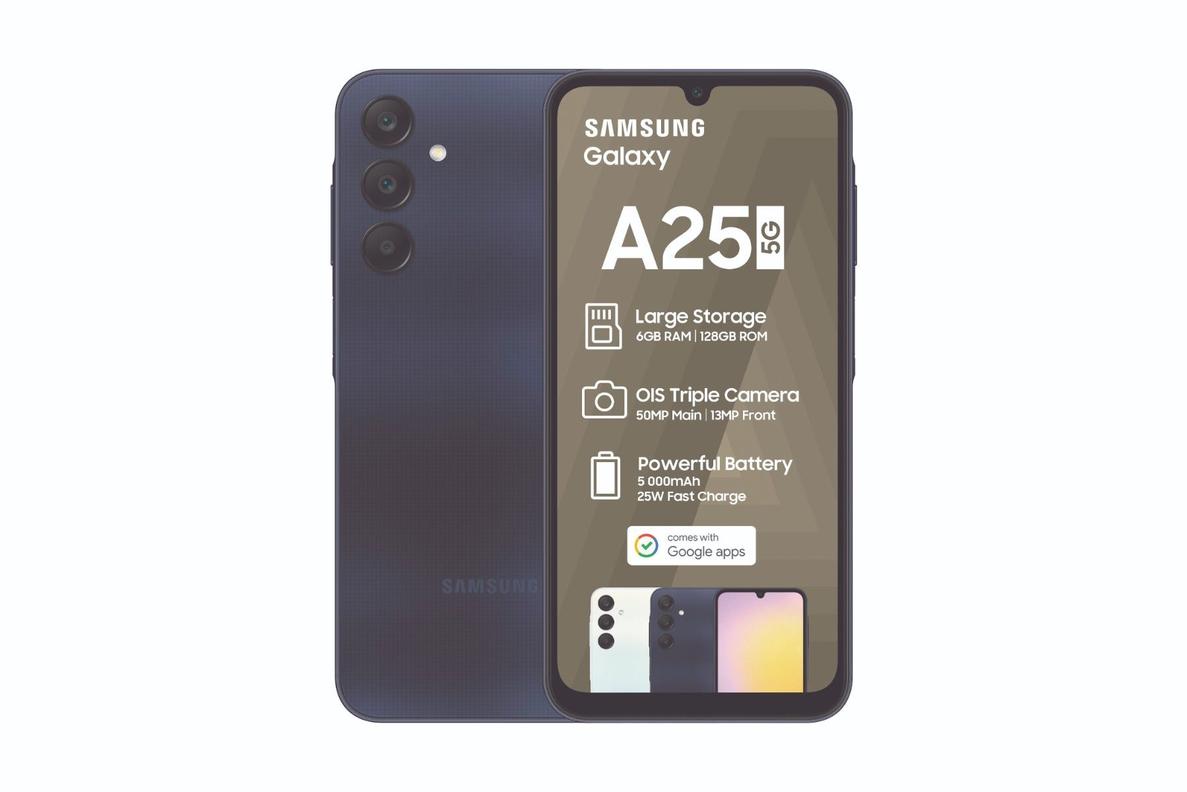 Samsung Galaxy A25 128GB 5G DS (Top Up) - RED Core 650MB 50min offers at R 269 in Vodacom
