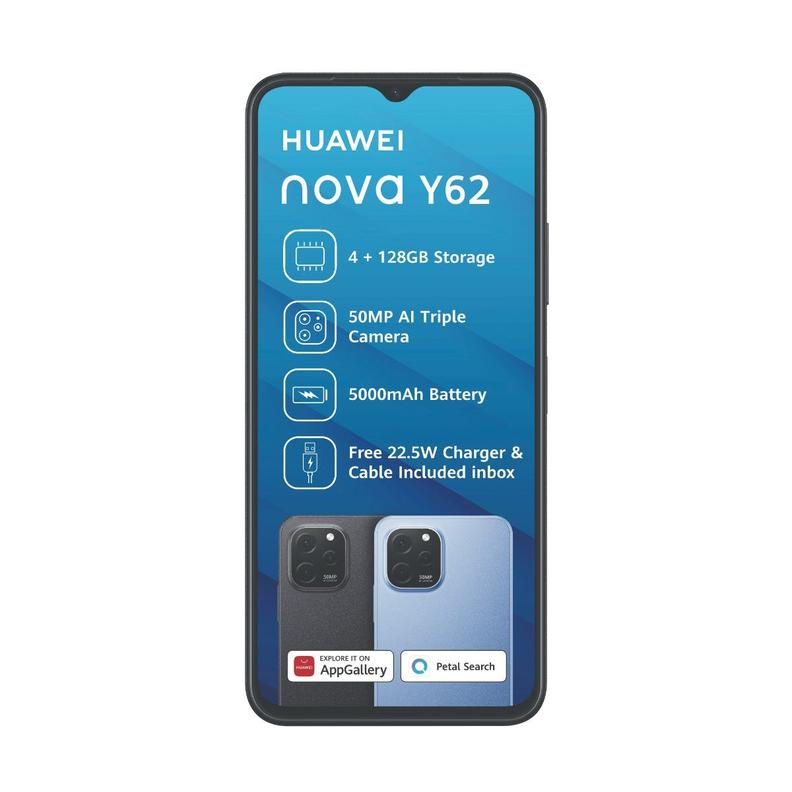 2x HUAWEI nova Y62 128GB DS + 2x HUAWEI Freelace (Online Only) - RED Core 650MB 50min offers at R 399 in Vodacom