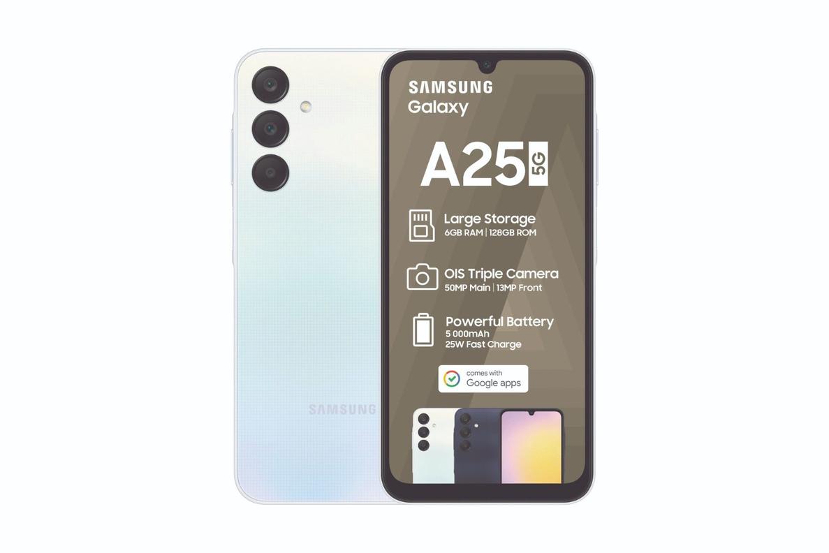 Samsung Galaxy A25 128GB TL (Online Only) - RED Core 650MB 50min TopUp offers at R 249 in Vodacom