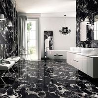 Potoro Black Glazed Polished Porcelain Floor 1st 600x1200mm (1.44m2) offers at R 518,38 in Tile Africa
