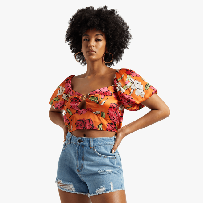 Women's Multi Print Puff Sleeve Top offers at R 99,99 in The FIX