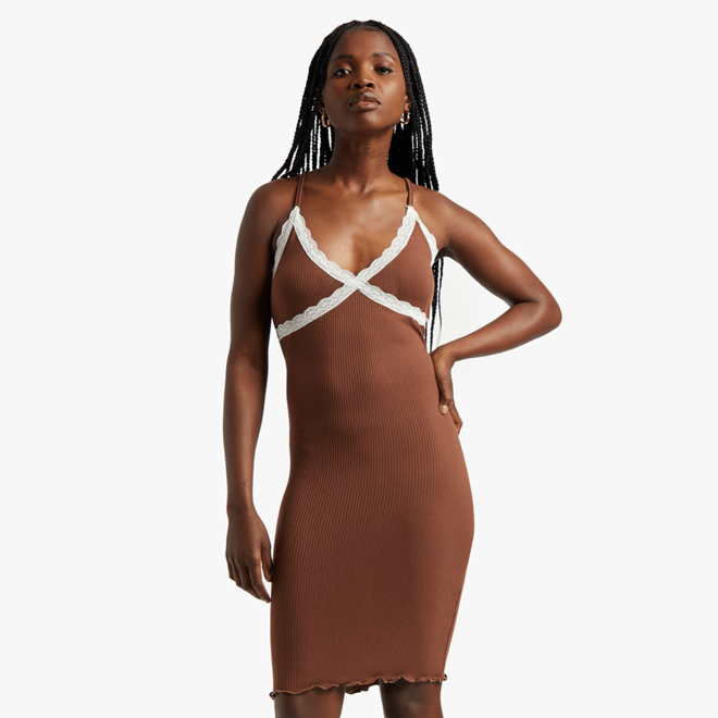 Women's Choc Brown Lace Cami Dress offers at R 99,99 in The FIX