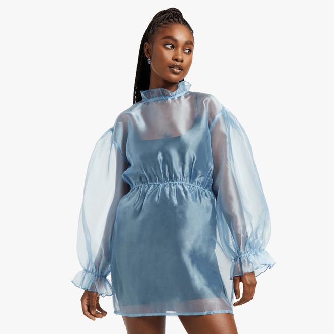 Women's Blue Organza Mini Dress offers at R 149,99 in The FIX