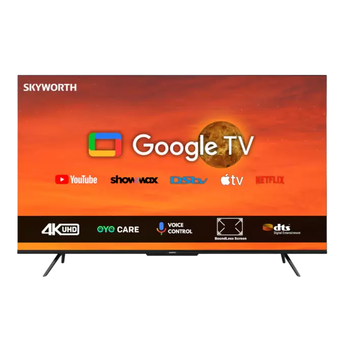 Skyworth 55" Smart UHD Google TV offers at R 369 in Teljoy