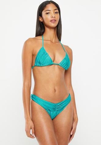 Ruched bikini set - turquoise offers at R 113 in Superbalist