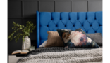 Winston King Headboard, Blue offers at R 4499 in Sleepmasters