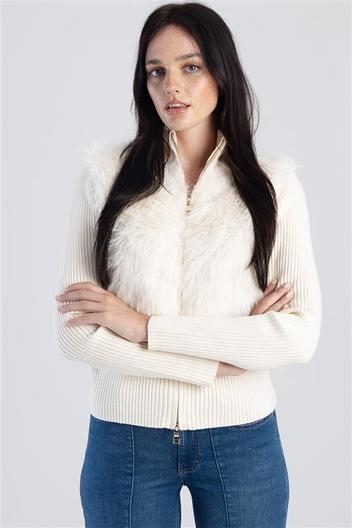 Faux Fur Zip Ribbed Knit Top offers at R 1499 in Sissy Boy