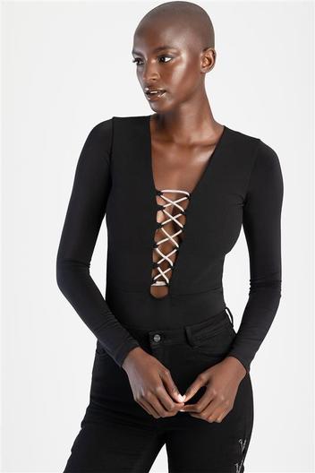 Longsleeve Bodysuit With Lace Up Trim offers at R 799 in Sissy Boy