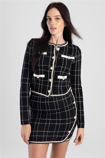 Plaid Knit Jacket With Braided Edge offers at R 1599 in Sissy Boy