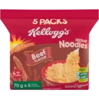 Kellogg's Beef Flavoured Instant Noodles 5 x 70g offers at R 34,99 in Shoprite