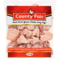 County Fair Frozen Mixed Chicken Portions 3.5kg offers at R 139,99 in Shoprite