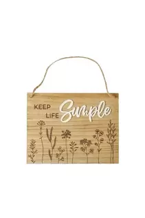 KEEP LIFE SIMPLE HANGING SIGN offers at R 79,99 in Sheet Street