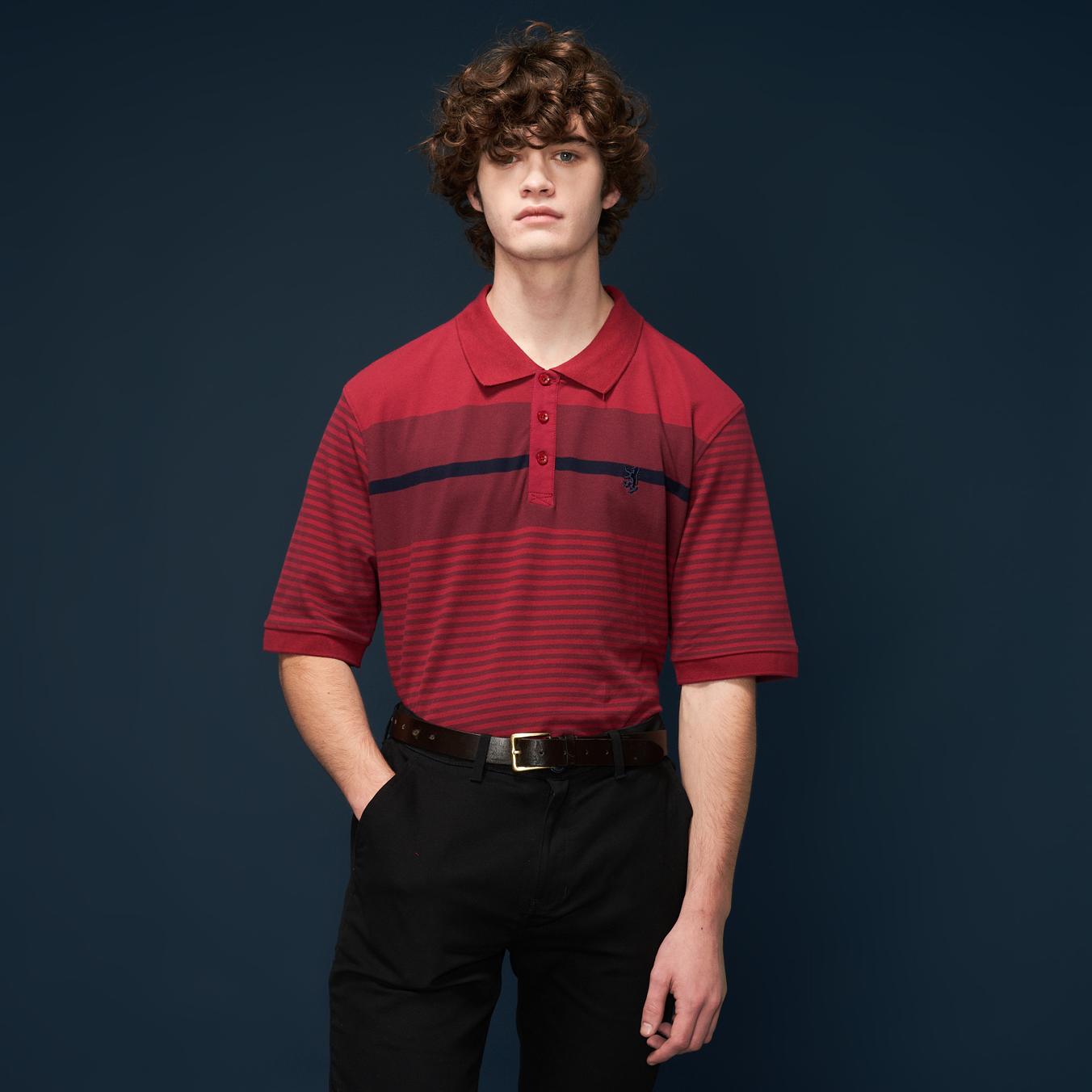 Men's Red MTOP1079 Yarn Dye Golfer offers at R 499 in One Day Only