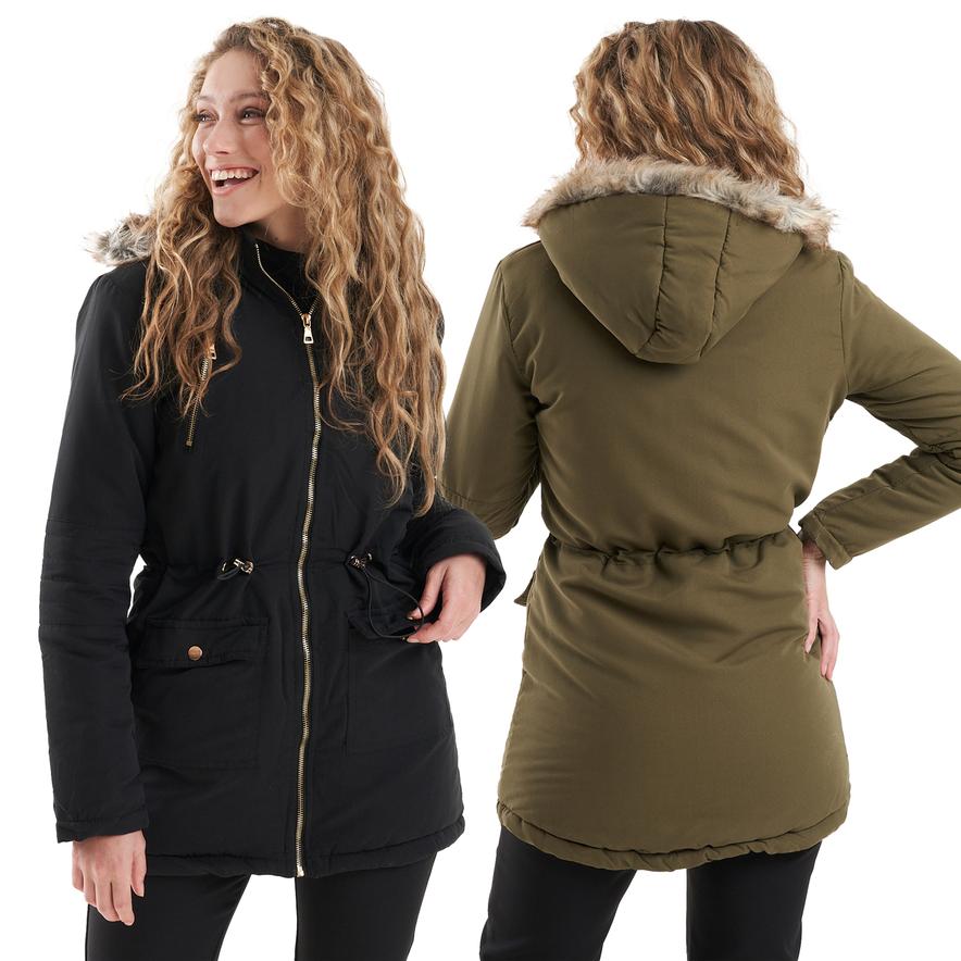 Men's or Ladies Parka Jacket with Faux Fur Hood offers at R 499 in One Day Only