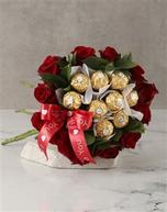 Red Roses and Ferrero Bouquet offers at R 779,94 in Netflorist