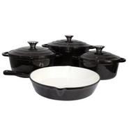 7 Piece Authentic Cast Iron Dutch Cookware – Black offers at R 1799 in Metro Home Centre