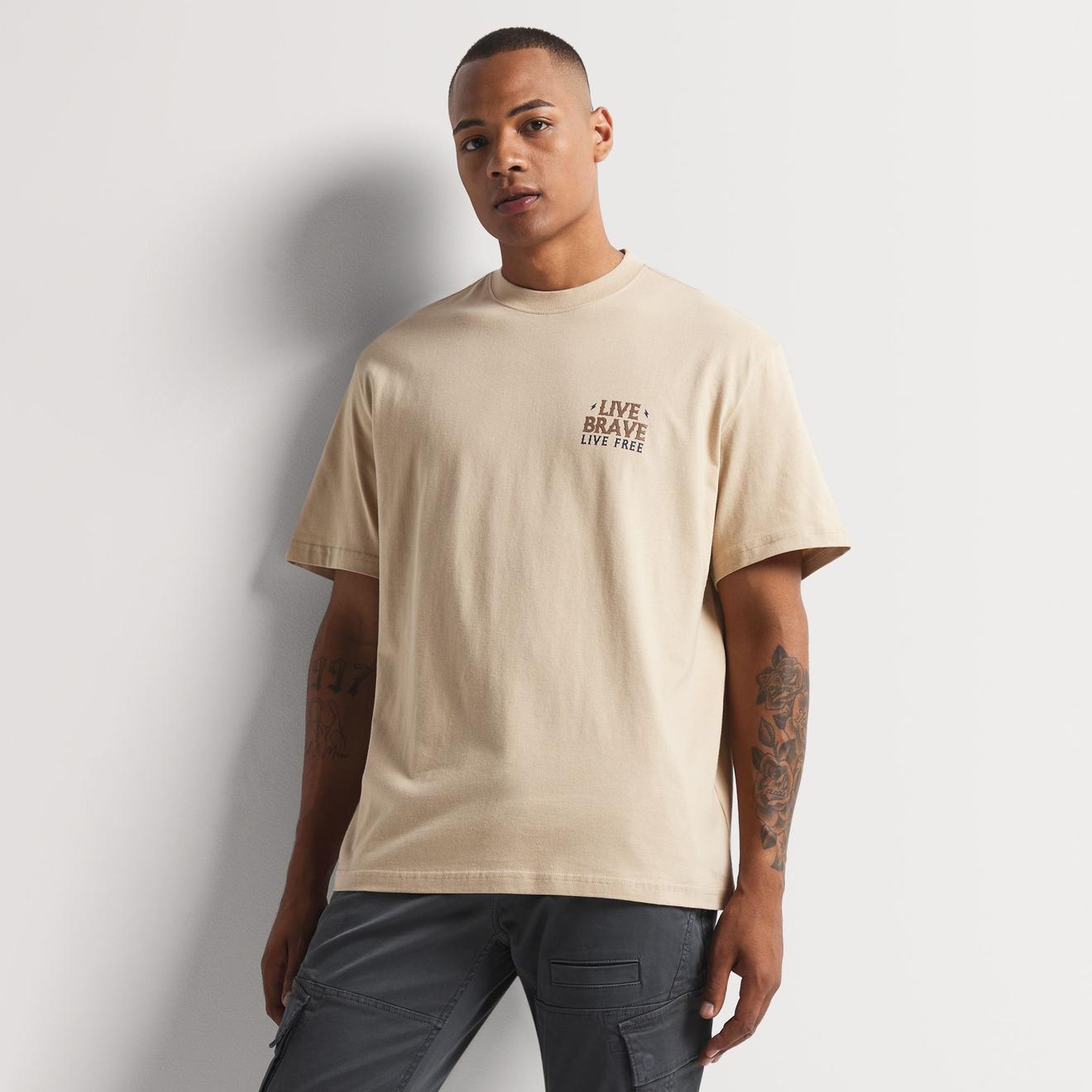 Men's Markham Tiger Graphic Stone T-Shirt offers at R 259 in Markham