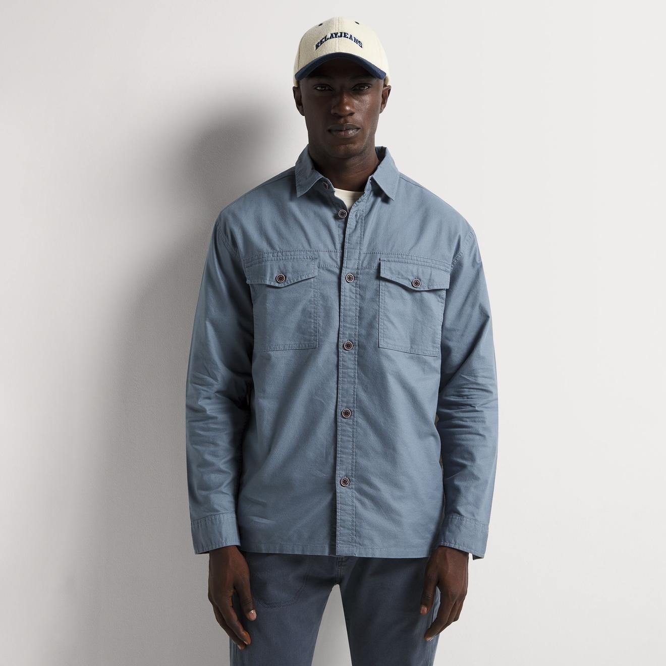 Men's Relay Jeans Plain Utility Cotton Blue Shirt offers at R 599 in Markham