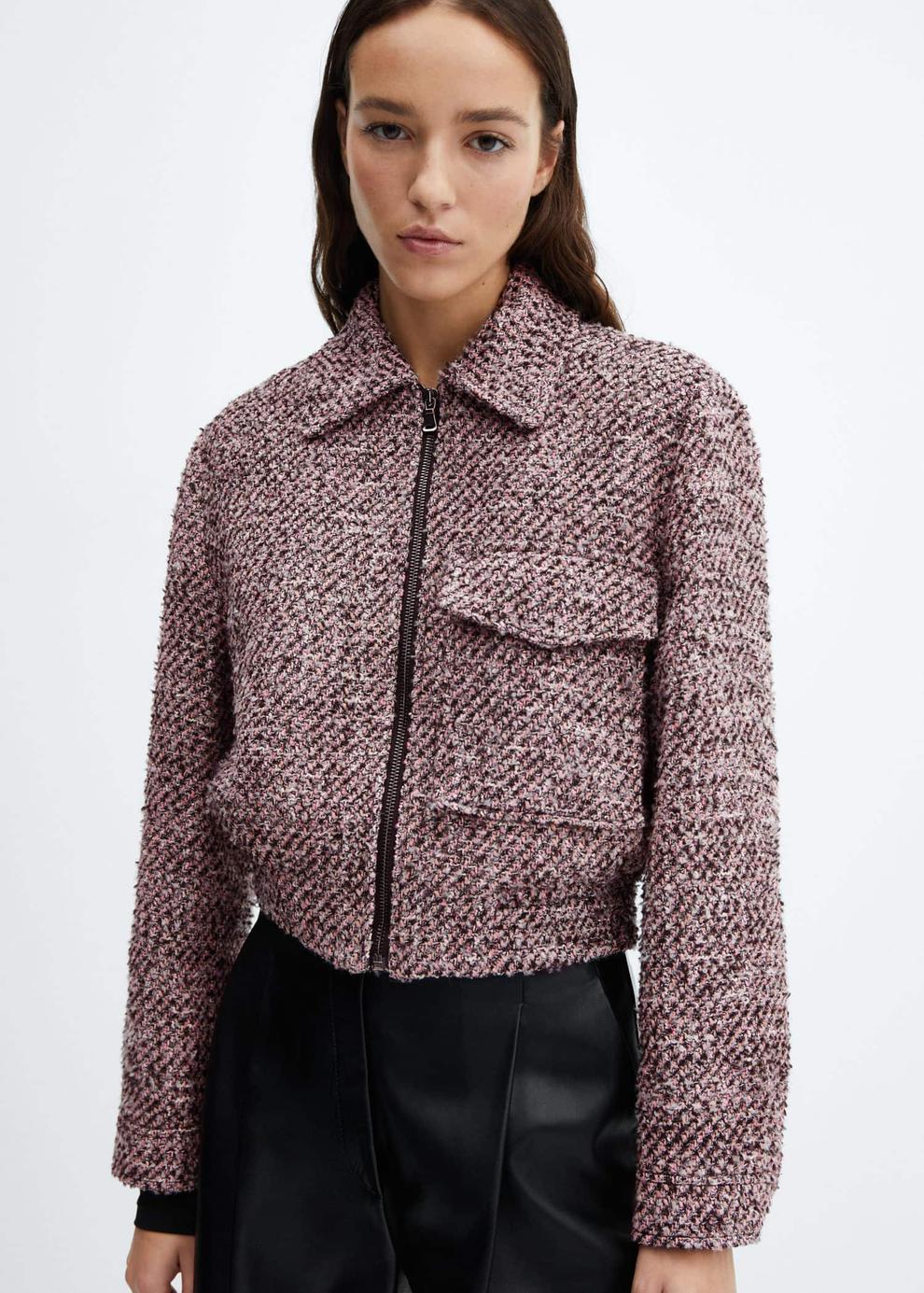 Tweed bomber jacket offers at R 1600 in Mango