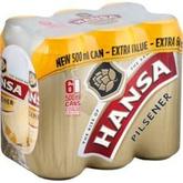 Hansa Pilsener Can 6 X 500ml offers at R 94,99 in Liquor City
