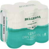 Belgravia London Dry Gin & Dry Lemon Can 6 X 440ml offers at R 129,99 in Liquor City